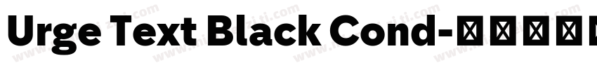 Urge Text Black Cond字体转换